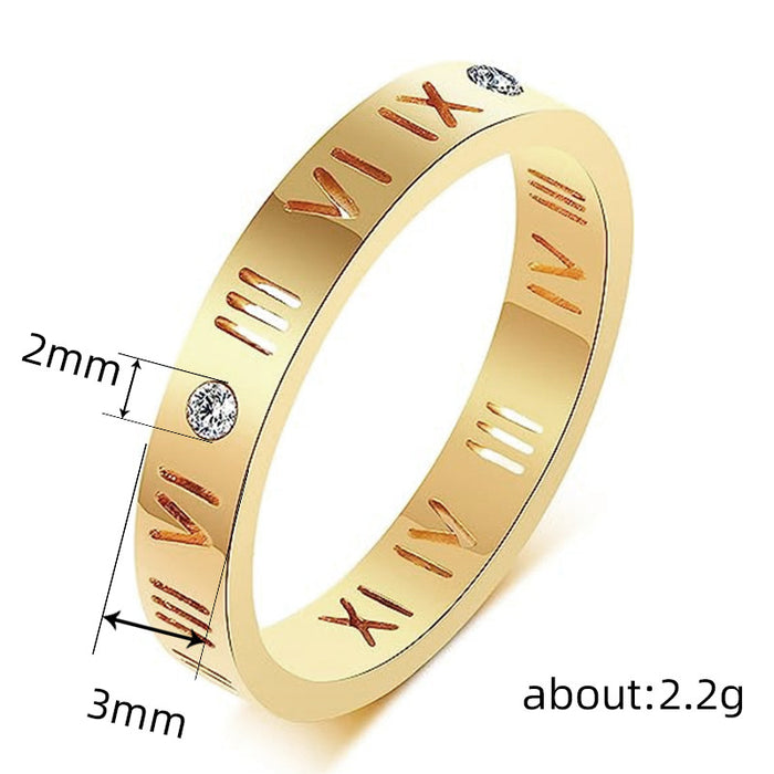 Popular men's and women's same style ring high-end Roman numeral index finger ring