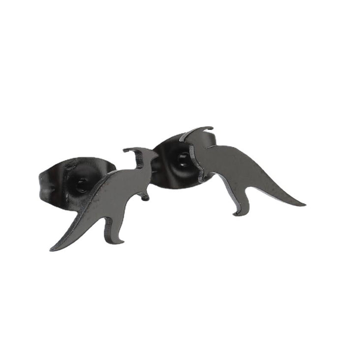 Dinosaur Stainless Steel Stud Earrings - 18K Gold Plated Animal Jewelry