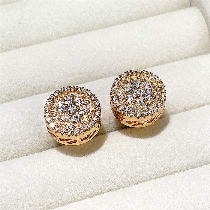 Floral zircon earrings versatile earrings for women