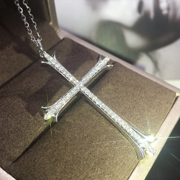 Cross necklace couple style retro clavicle chain