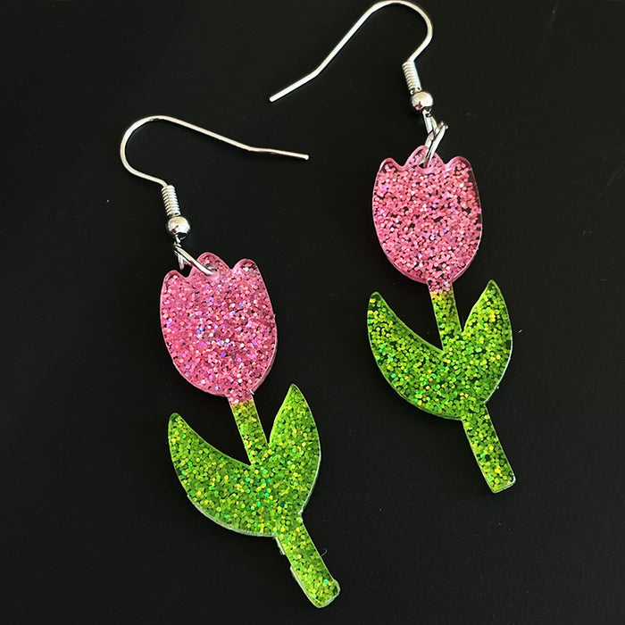 Acrylic butterfly earrings