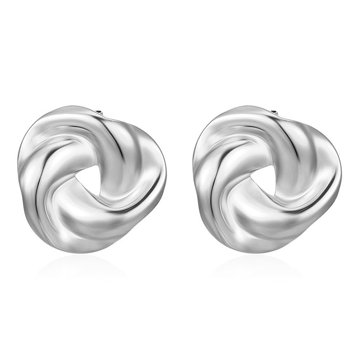 Irregular twist earrings 18K stainless steel plated earrings