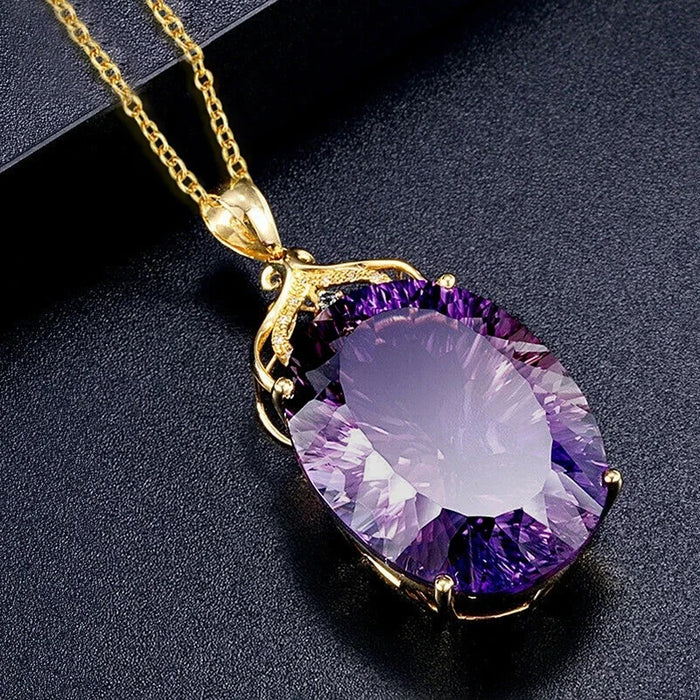 Oval necklace elegant high-end women's clavicle chain accessories