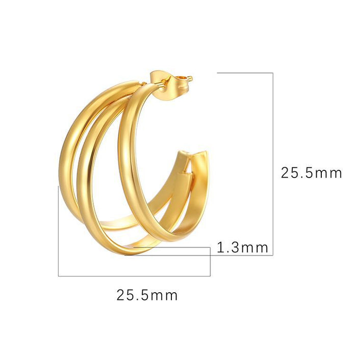 Wholesale arc earrings, Amazon same stainless steel earrings