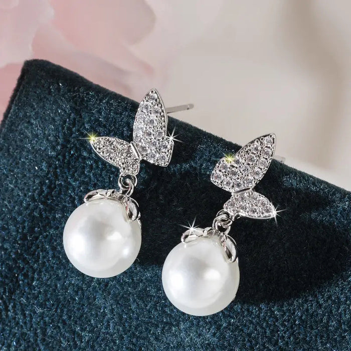 Butterfly retro earrings Korean version of sweet feeling Pinxixi same earrings