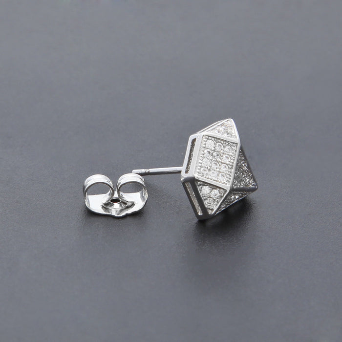 Square earrings European and American hip-hop style earrings