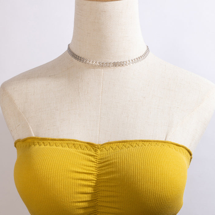 Collar de aleación simple geométrico - Cadena de gargantilla de moda para mujer