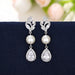 Imitation pearl earrings for women palace style water drop earrings elegant earrings - wallojewerly 