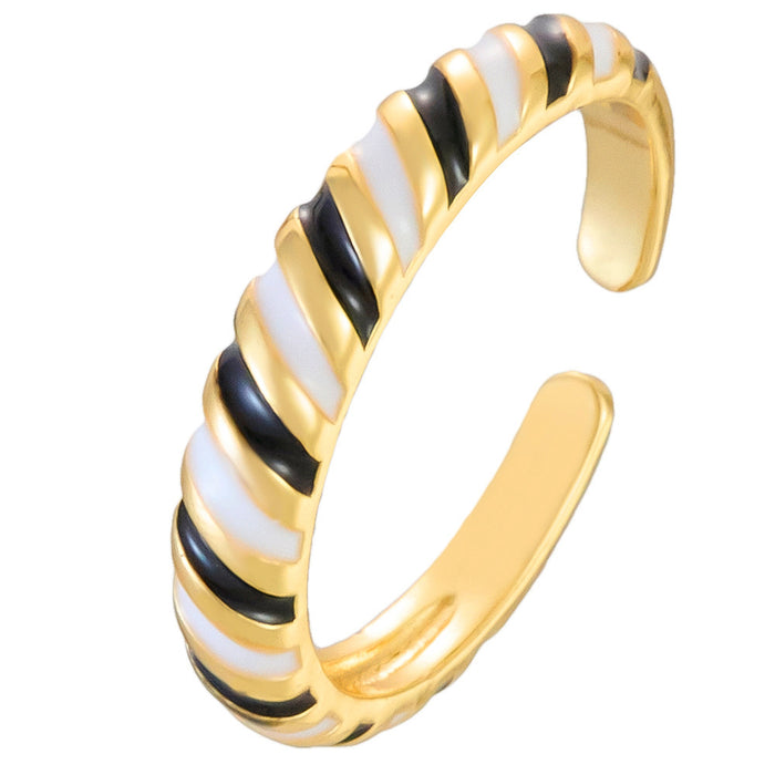 Wholesale drip striped open rings