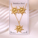 Wholesale 304 stainless steel hydraulic gold-plated earrings and necklace sets - wallojewerly 