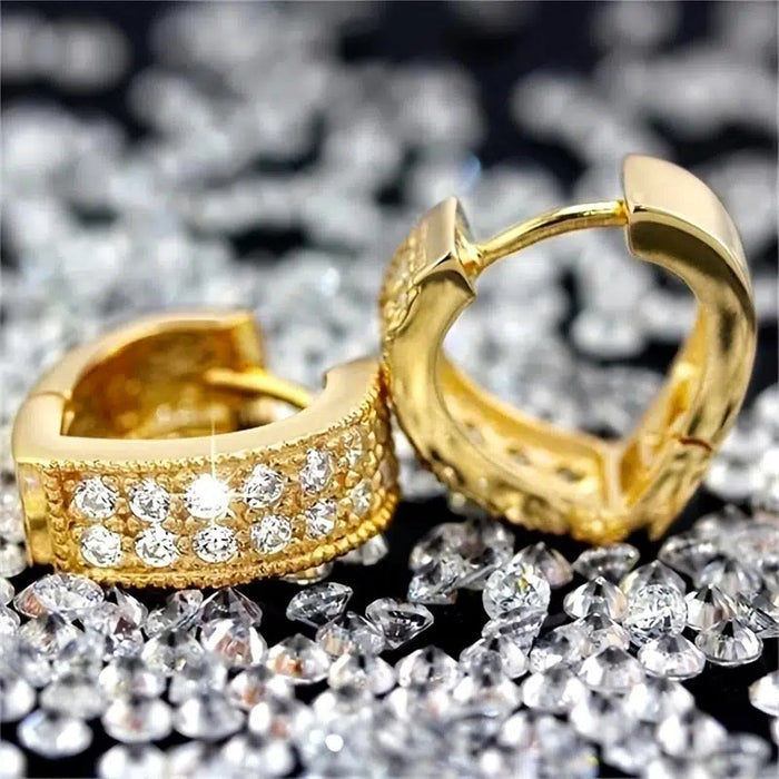 Heart-shaped hollow earrings exaggerated banquet wedding earrings
