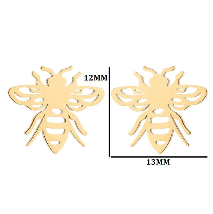 Butterfly earrings, double stainless steel female models small fresh hollow Korean style wings Yiwu small commodity wholesale