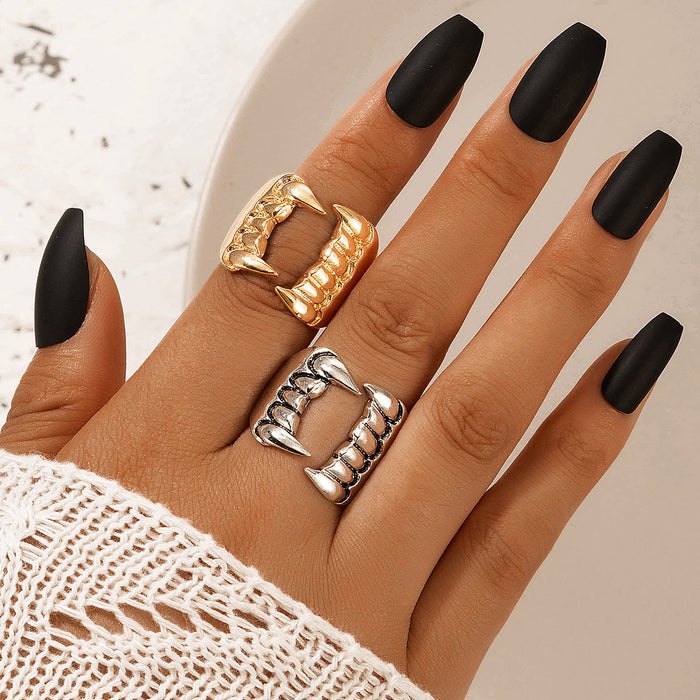 Love letter geometric ring 2-piece set