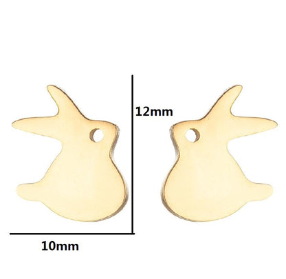 Mini rabbit earrings, new style sweet cute simple hollow earrings Korean fashion earrings wholesale