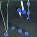 Wholesale 5-piece set of five-petal flower necklace, bracelet, bangle, earrings, and ring - wallojewerly 