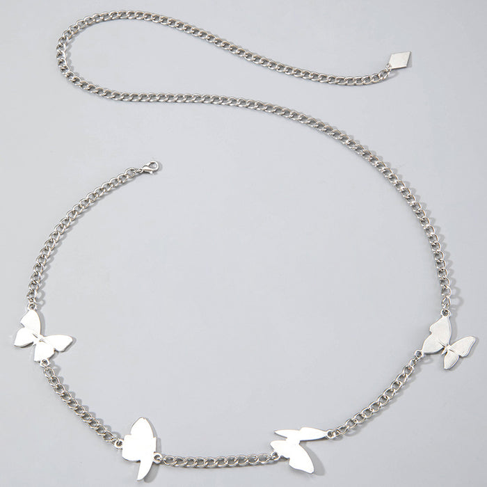 Butterfly cold style irregular personality creative waist chain