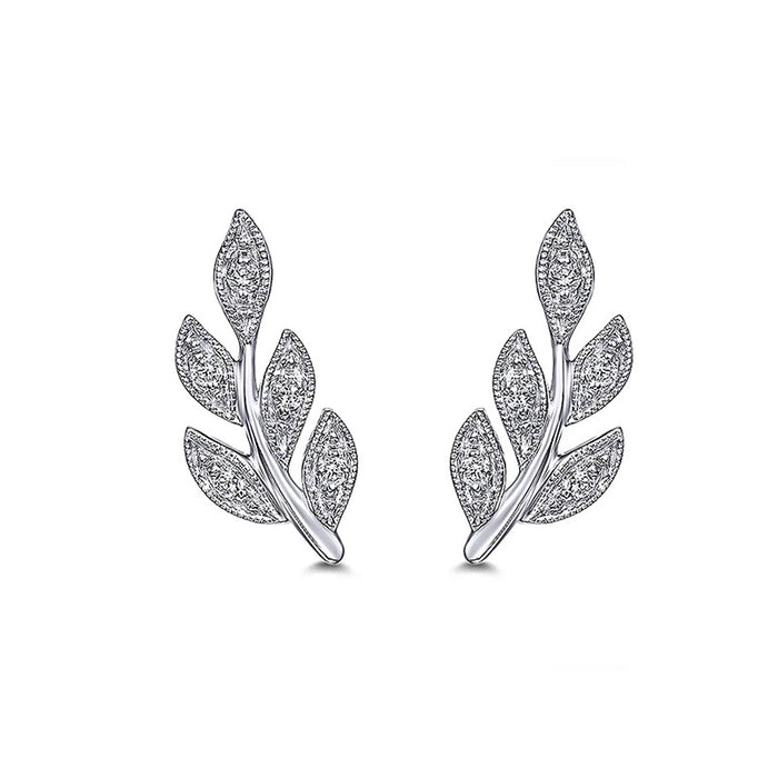 Korean style celebrity style earrings olive branch earrings