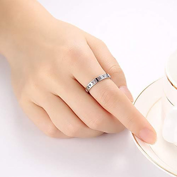 Popular men's and women's same style ring high-end Roman numeral index finger ring