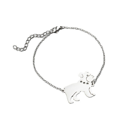 Cute small animal pendant bracelet, pug 18K gold electroplated bracelet cross-border wholesale