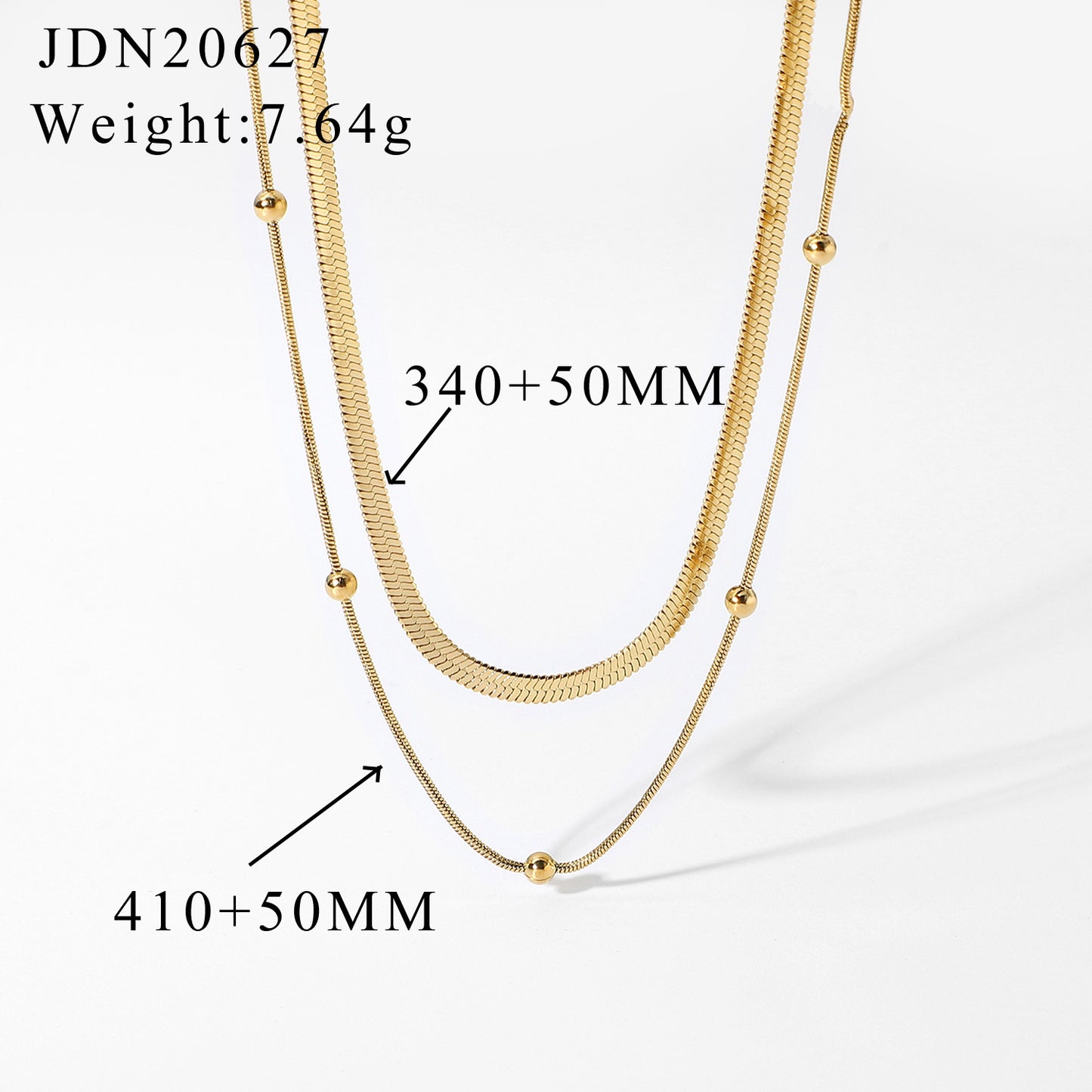 Gold-Plated Layered Necklace with Minimalist Design - Women's Fashion Choker