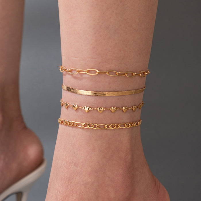 DIY Beaded Anklet Set - Multilayer Geometric Jewelry