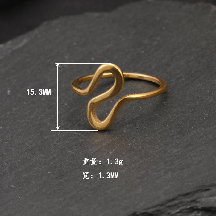 Wholesale gold-plated wave pattern gold open ring