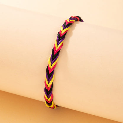 Ethnic Woven Rope Bracelet - Colorful Braided Jewelry for Men and Women