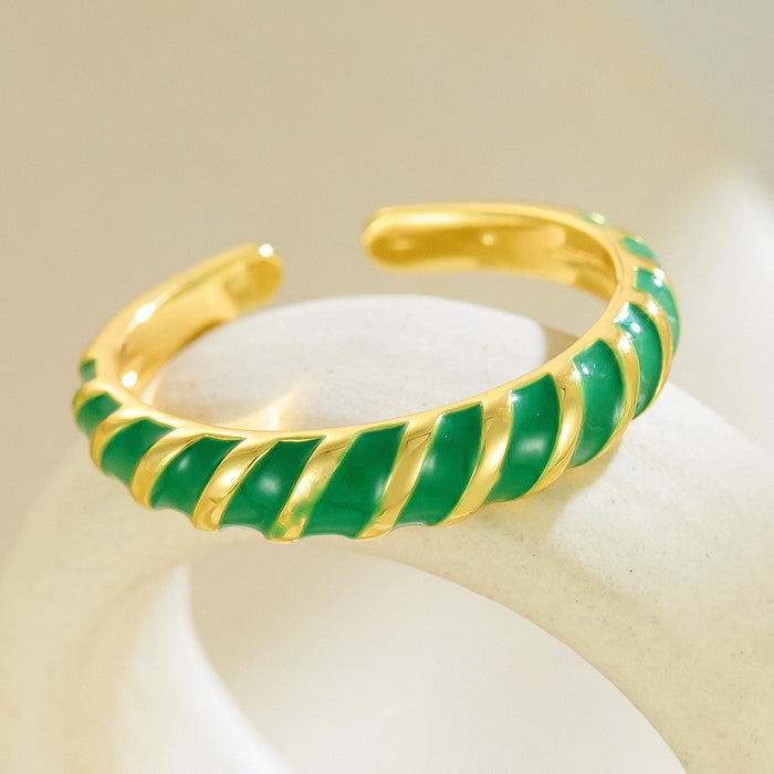 Wholesale drip striped open rings