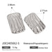 Vintage Ribbed Rectangular Earrings - High-End Stainless Steel Jewelry for Women - wallojewerly 