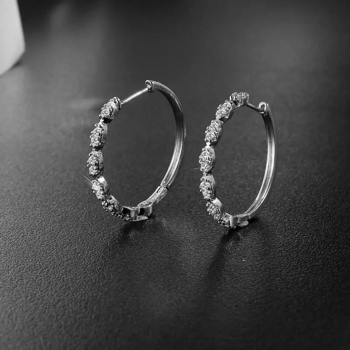 Retro horse eye earrings European and American fashion big hoop earrings versatile earrings for women