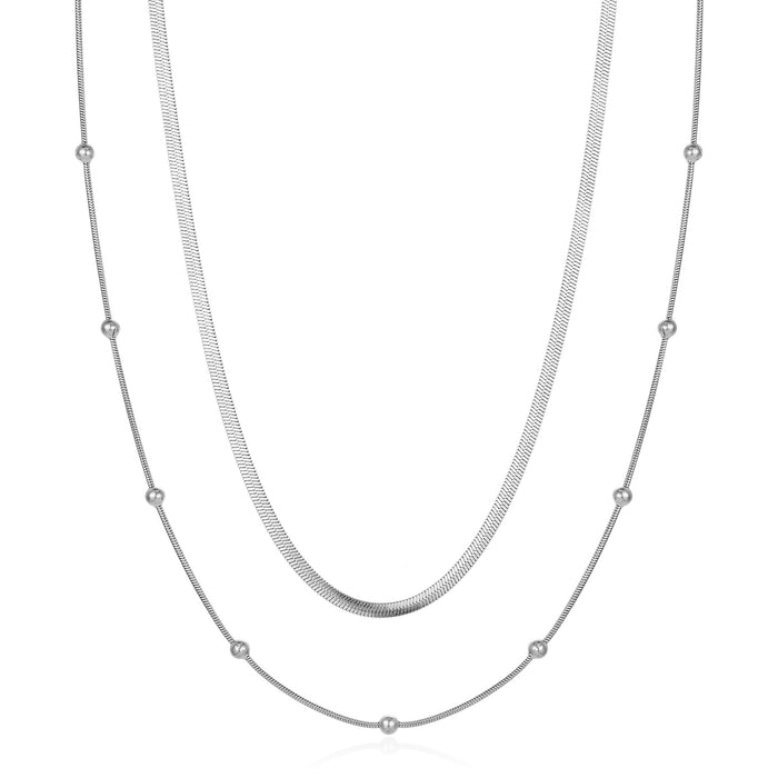 18K plated Figaro necklace, a fashionable and versatile titanium steel chain jewelry