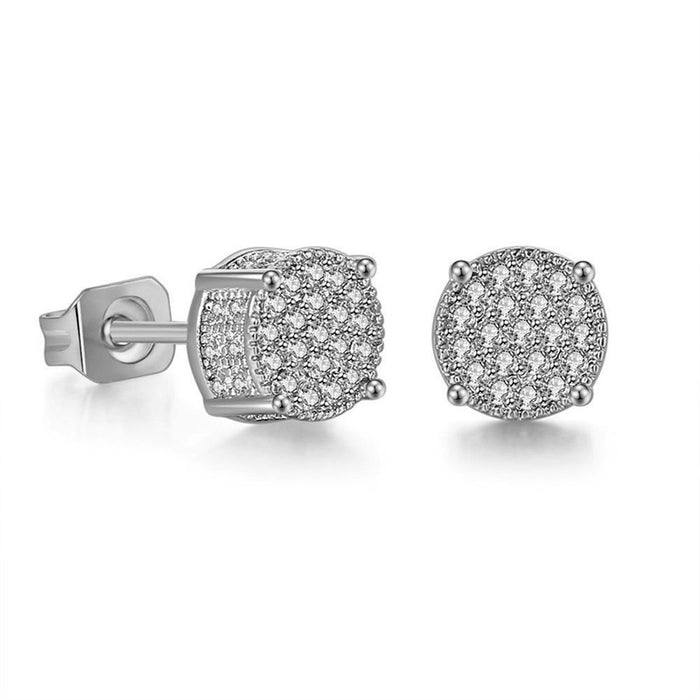 Pendientes de hip hop con diamantes para hombre