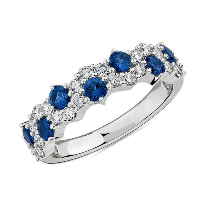 Anillo geométrico azul Klein de alta calidad para parejas de hombres y mujeres.