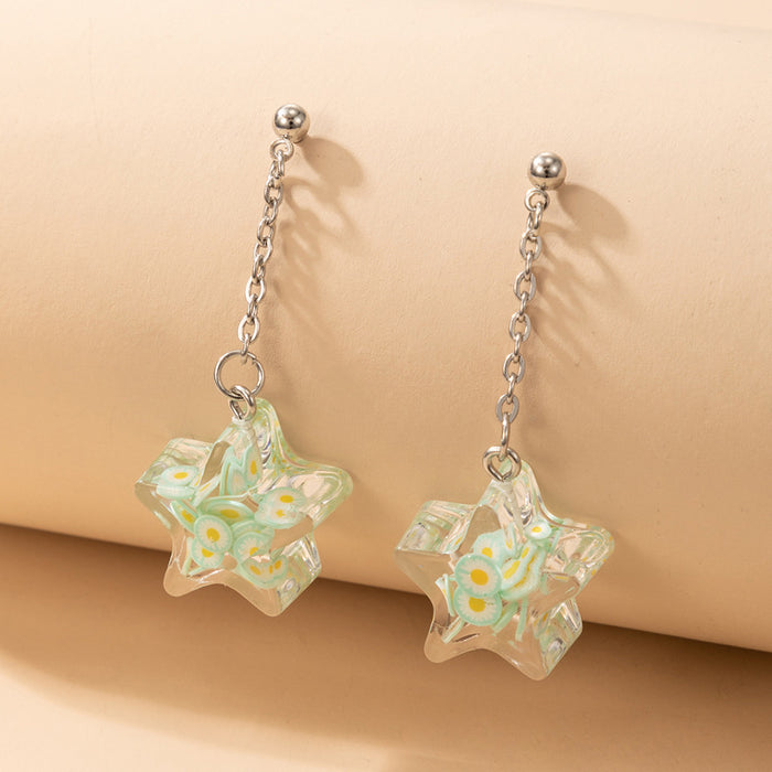 Alloy leaf earrings geometric earrings jewelry