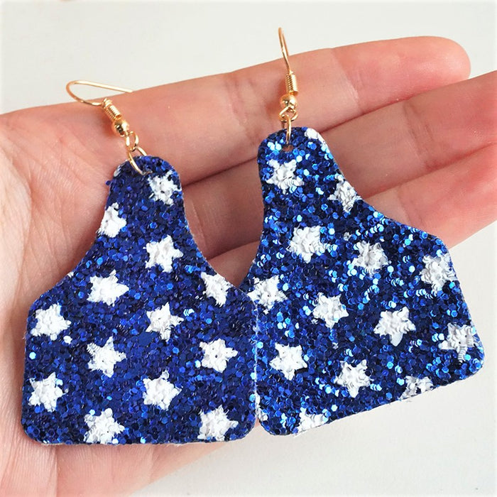 Independence Day Earrings in Red, White, and Blue with Patriotic Design