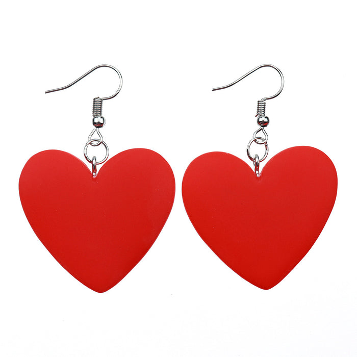 Colorful love earrings - wallojewerly 