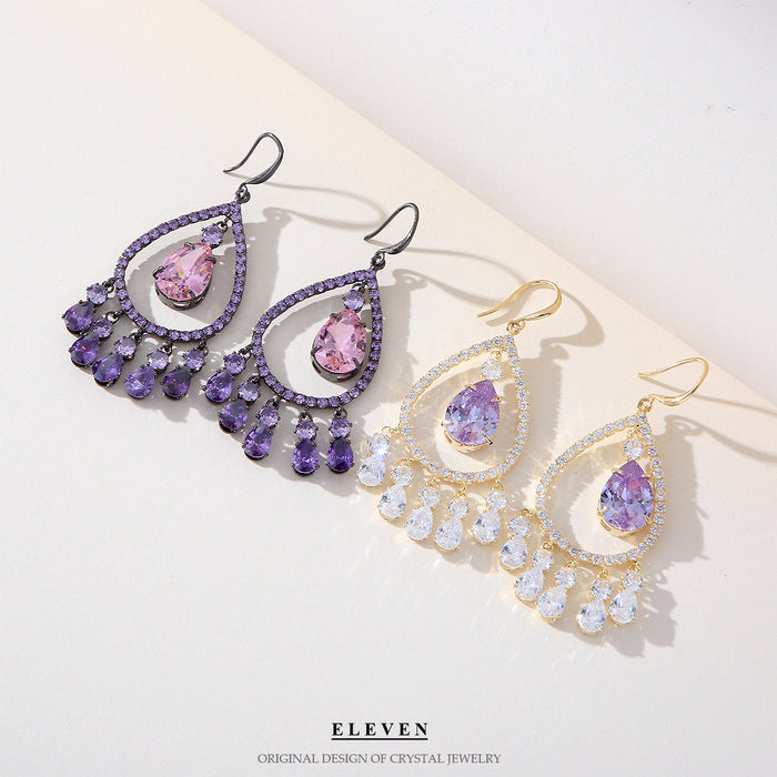 Vintage Waterdrop Tassel Earrings - Exaggerated Long Dangle Jewelry for Women