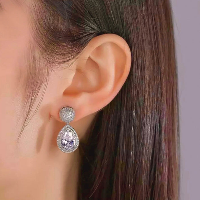 Pearl earrings zircon earrings snowflake earrings for women