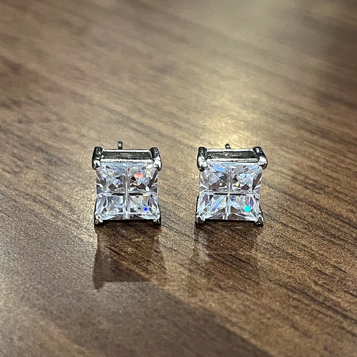 All-match earrings square zircon earrings for women