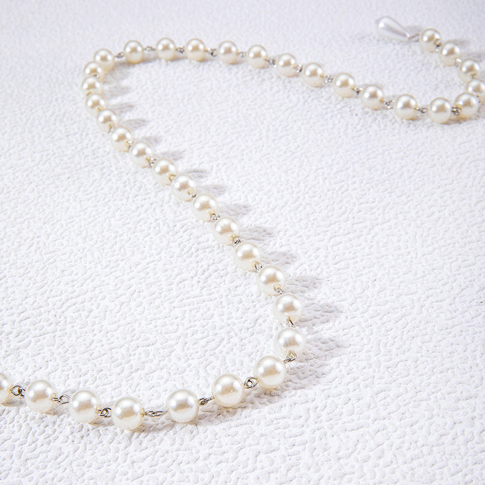 Pearl waist chain elegant dress accessories