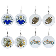 Acrylic sports earrings - wallojewerly 