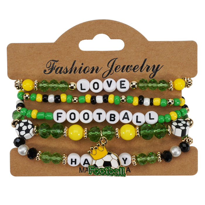 Wholesale Beaded Bracelets Featuring 2026 World Cup Soccer Ball and Sneaker Elements