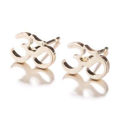 Geometric Yoga Lightning Stainless Steel Stud Earrings - Bold and Stylish Jewelry for a Unique Look