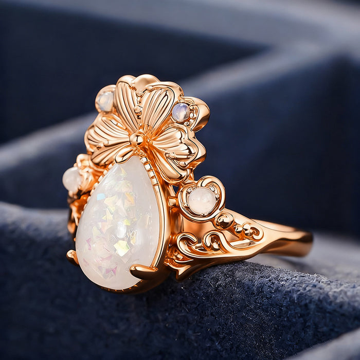 women's shamrock lucky clover ring