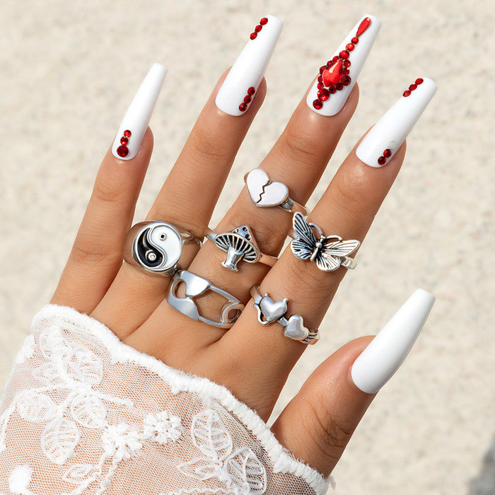 Butterfly Mushroom Rings - 6pcs Set