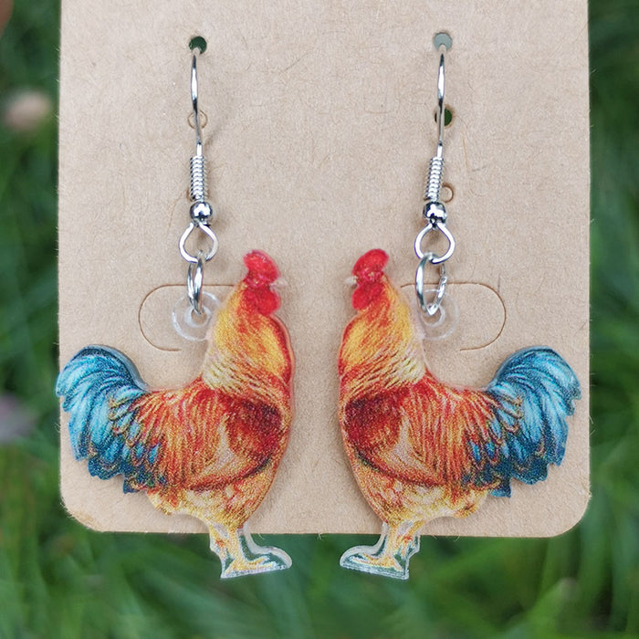 Thanksgiving Acrylic Turkey Earrings