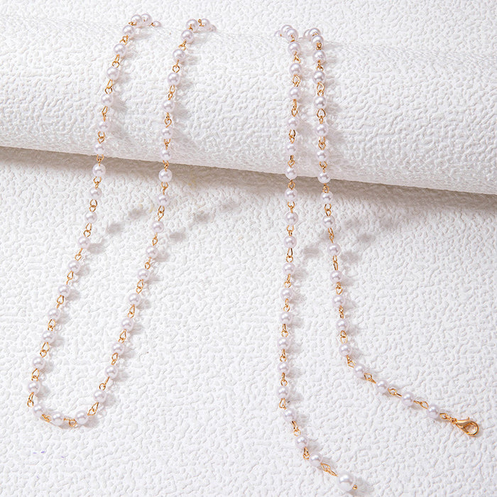 Imitation pearl tassel waist chain ins style temperament versatile waist ornament