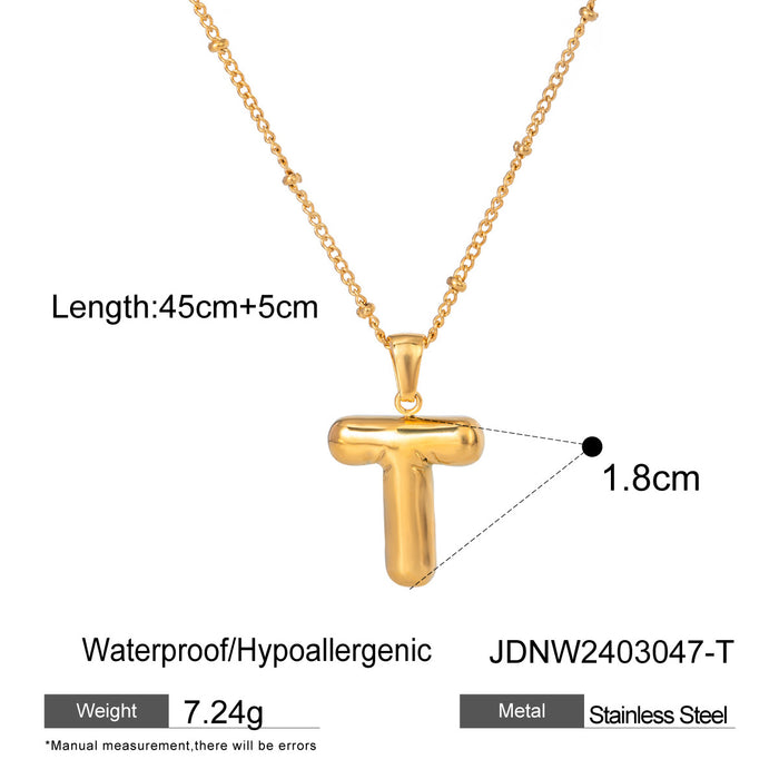 Stainless steel letter necklace pendant neck chain clavicle chain