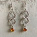 Minimalist Geometric Metal Earrings with Colorful Zircon Pendant - wallojewerly 