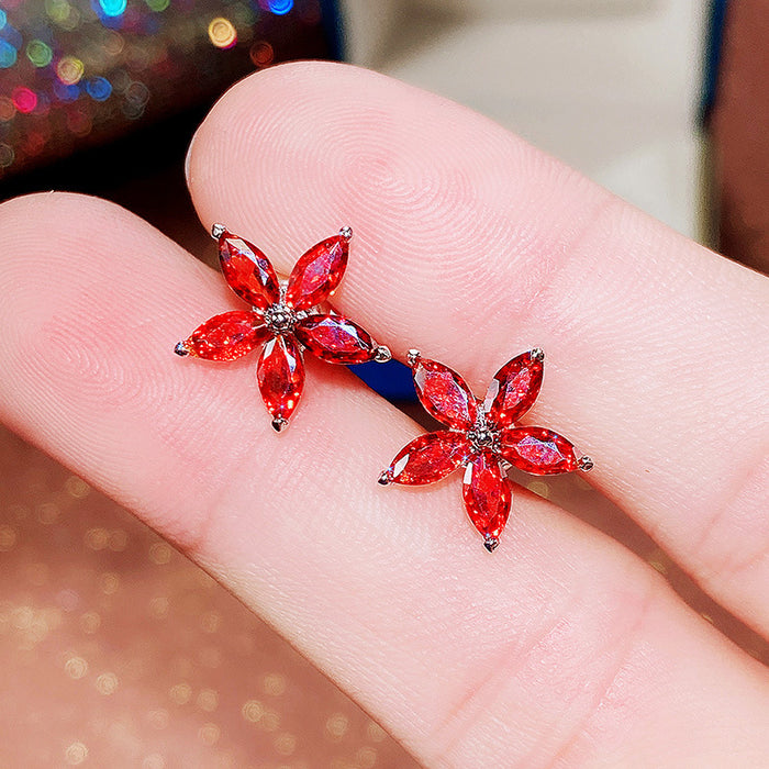 Colorful star earrings sweet flower earrings